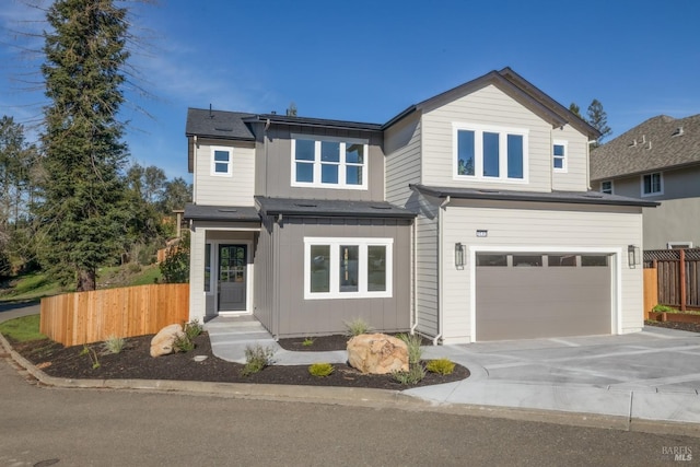 front facade featuring a garage