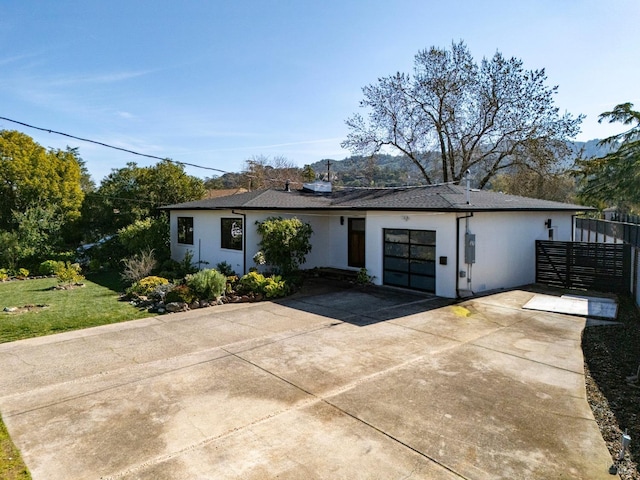 view of single story home