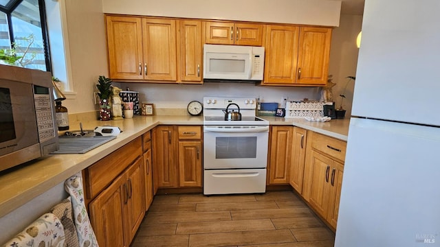 kitchen featuring white appliances