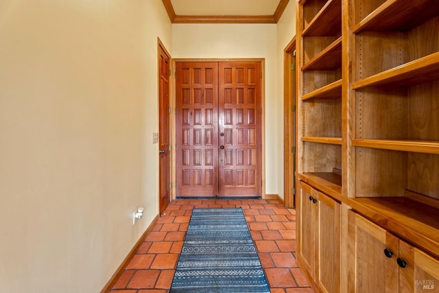 doorway with ornamental molding