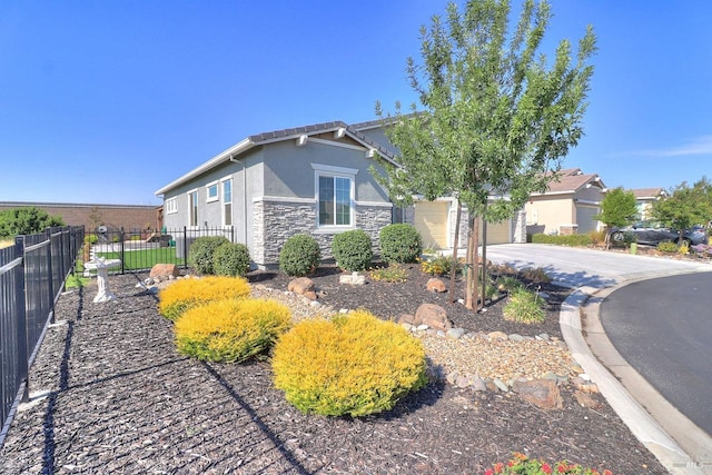 view of front of home featuring a garage