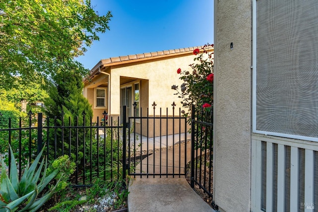 exterior space with fence