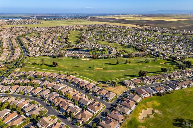 bird's eye view with a residential view and golf course view