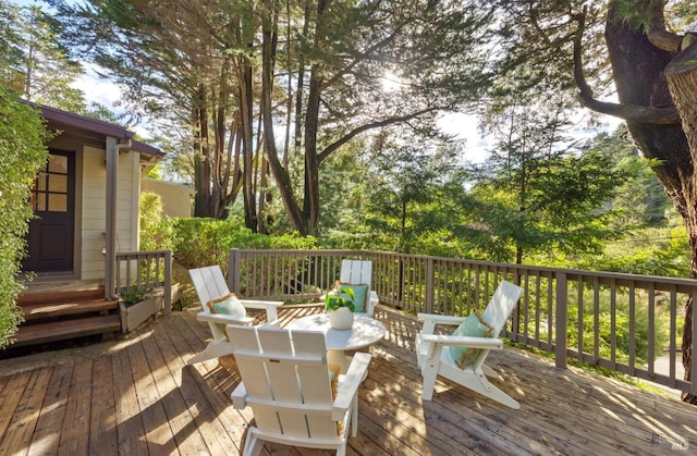 view of wooden deck