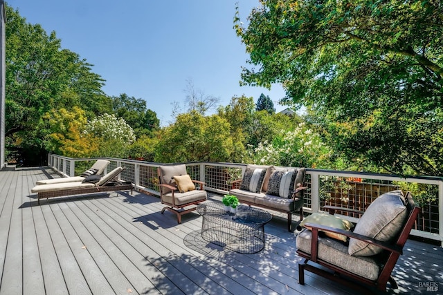 deck with outdoor lounge area