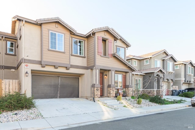 view of front of home featuring a garage