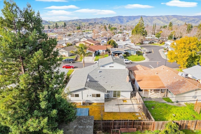 aerial view featuring a mountain view