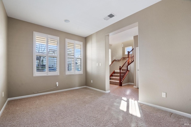 view of carpeted empty room