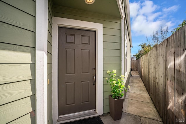 view of entrance to property