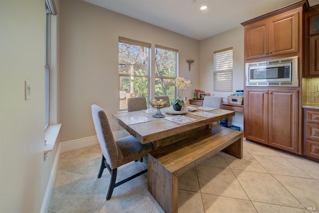 5319 Bayridge Ct, Fairfield, CA 94534 - dining area featuring light tile patterned flooring, recessed lighting, and baseboards