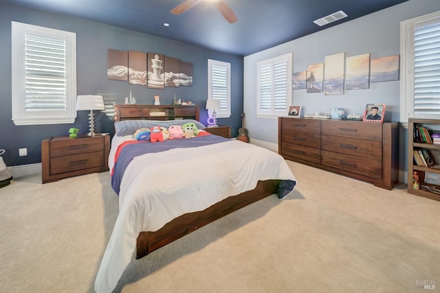 5319 Bayridge Ct, Fairfield, CA 94534 - carpeted bedroom with baseboards and ceiling fan