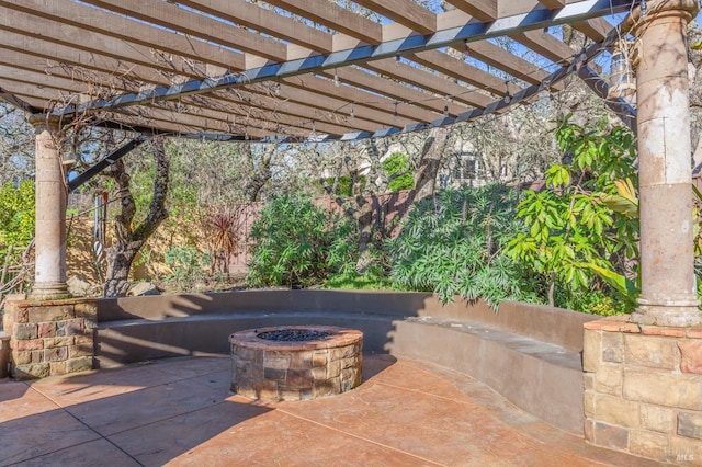 5319 Bayridge Ct, Fairfield, CA 94534 - view of patio / terrace featuring a fire pit