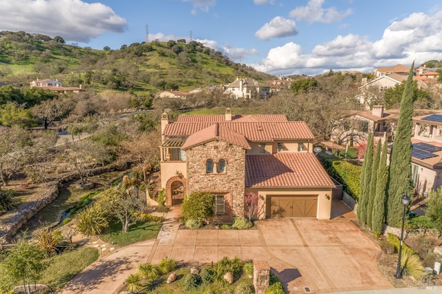 5319 Bayridge Ct, Fairfield, CA 94534 - aerial view of property and surrounding area featuring a mountainous background