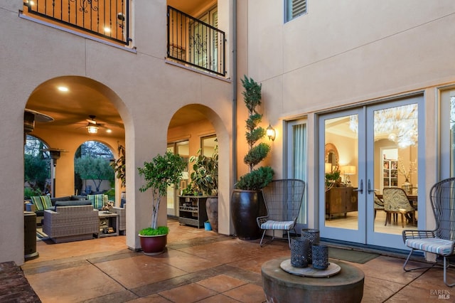 5319 Bayridge Ct, Fairfield, CA 94534 - view of patio / terrace with french doors and an outdoor living space