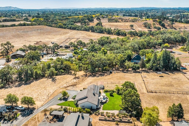 drone / aerial view featuring a rural view