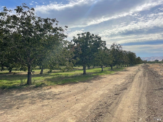 view of road featuring a rural view