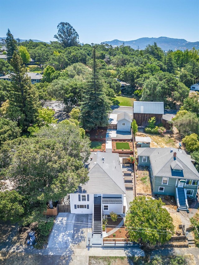 1008 Evans Ave, Napa, CA 94559 - aerial view featuring a wooded view and a mountain view