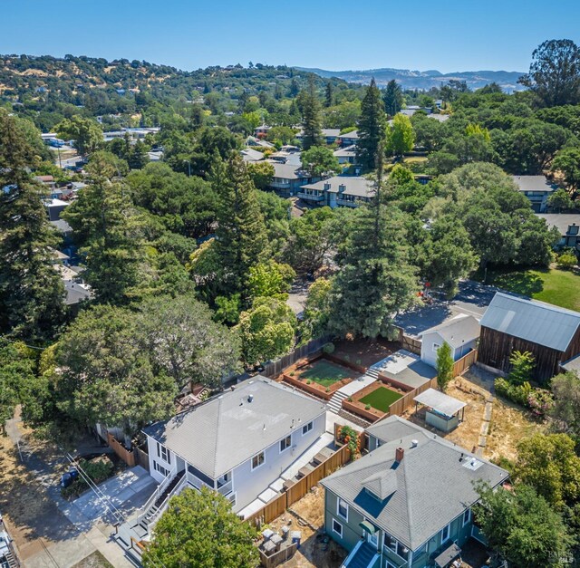 1008 Evans Ave, Napa, CA 94559 - aerial view featuring a mountain view and a residential view
