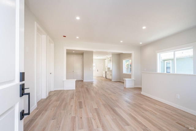 1008 Evans Ave, Napa, CA 94559 - empty room featuring light wood finished floors, baseboards, and recessed lighting