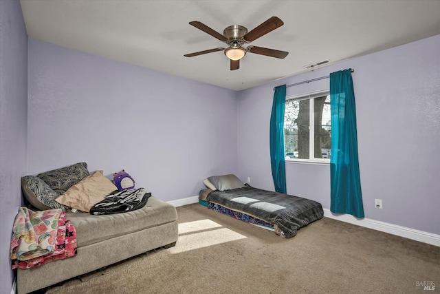 19839 Mountain Mdw S, Hidden Valley Lake, CA 95467 - carpeted bedroom with ceiling fan