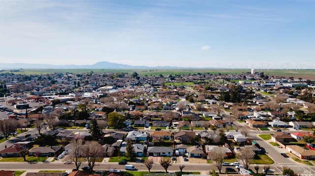 bird's eye view with a mountain view and a residential view