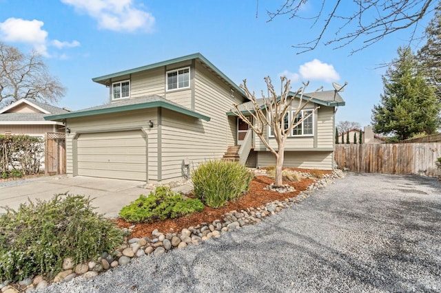 front of property featuring a garage