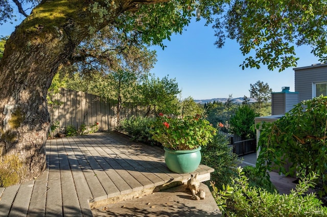 wooden deck with fence