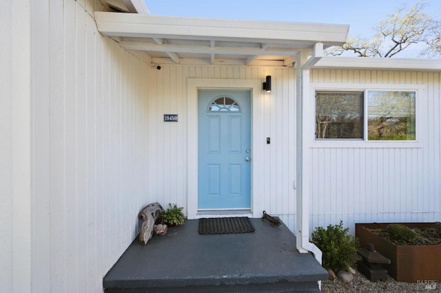 view of doorway to property