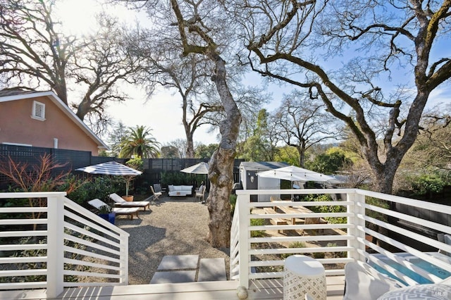 exterior space featuring an outdoor hangout area