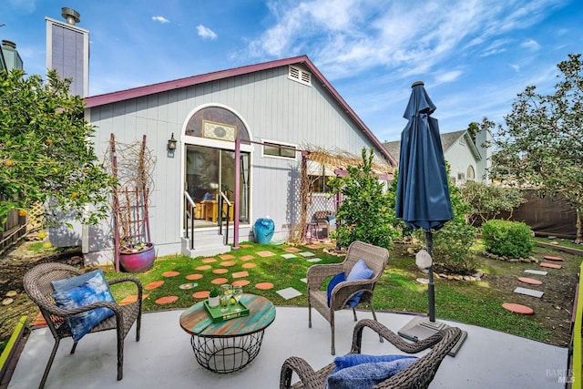 view of patio / terrace with a fenced backyard