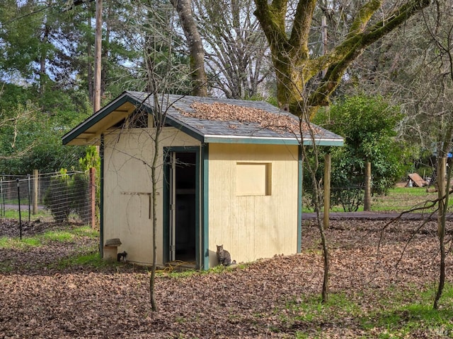 view of outdoor structure