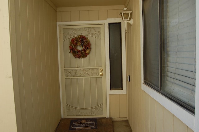 view of doorway to property