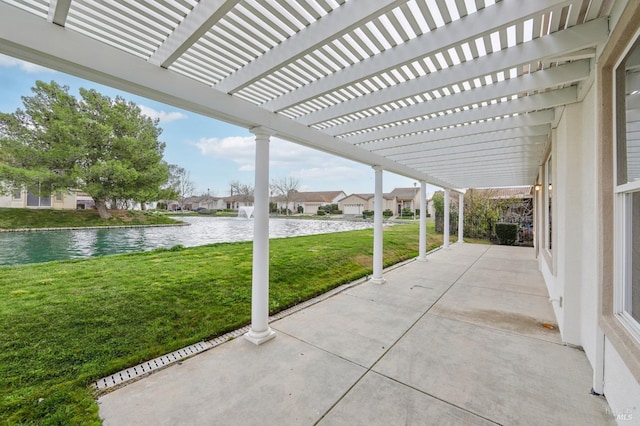 506 Quail Walk Way, Rio Vista, CA 94571 - view of patio / terrace with a water view and a pergola