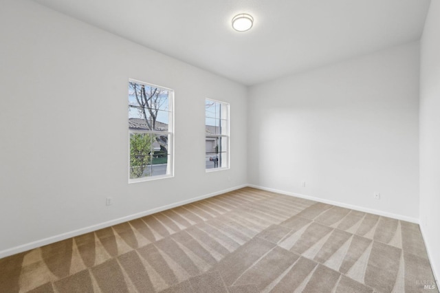 view of carpeted spare room