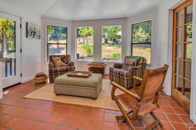 view of sunroom