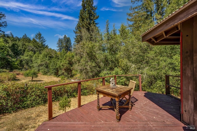 view of wooden terrace