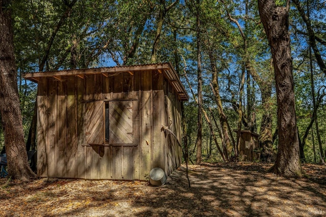 view of shed