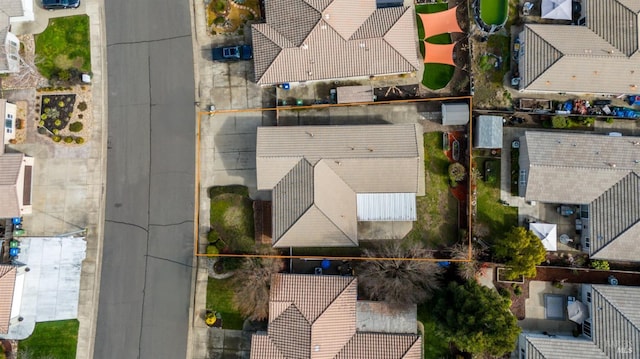 aerial view with a residential view