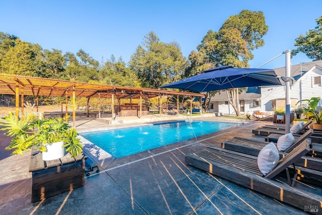 pool featuring a patio