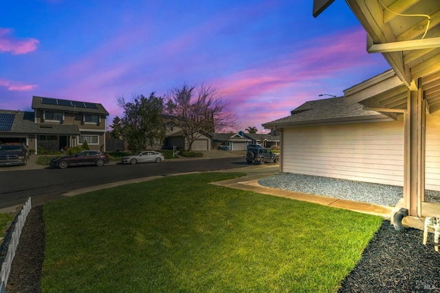 view of yard with a residential view