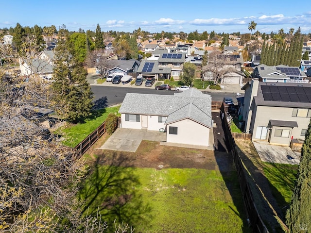 bird's eye view with a residential view