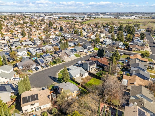 bird's eye view featuring a residential view