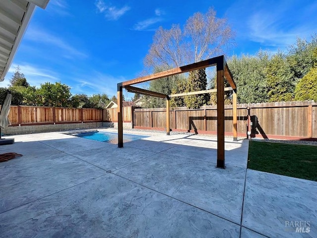 exterior space with a fenced backyard