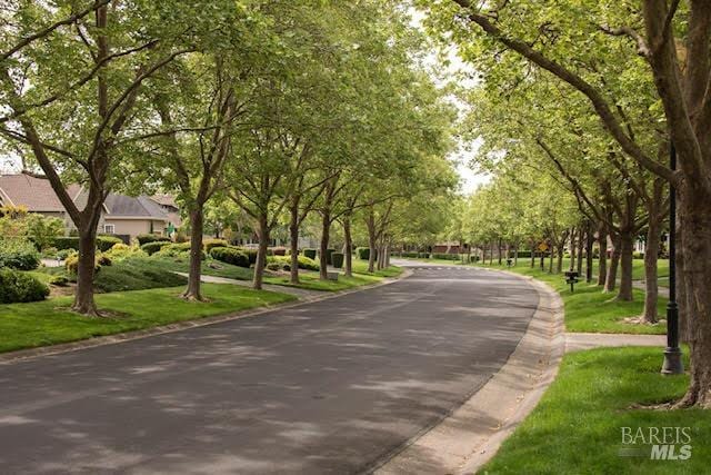 view of home's community with a lawn