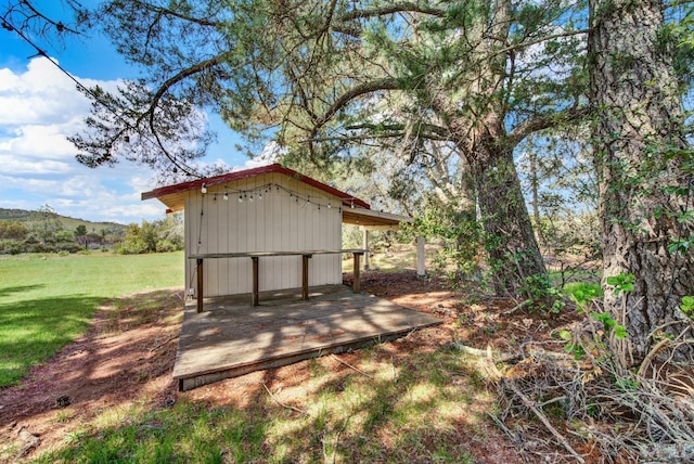 view of outbuilding featuring an outdoor structure