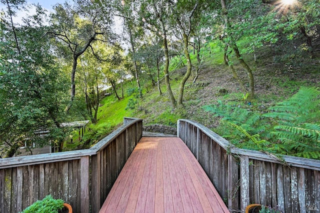 view of wooden deck