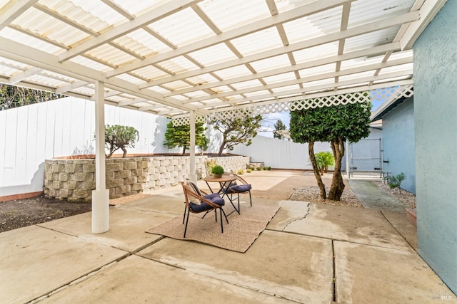 view of patio / terrace featuring a fenced backyard