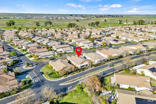 drone / aerial view featuring a residential view