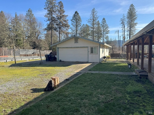 exterior space featuring fence