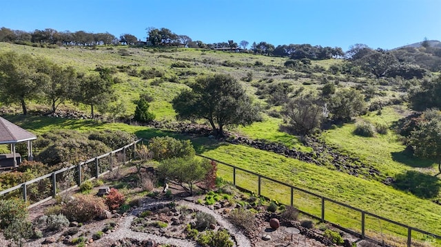 birds eye view of property featuring a rural view